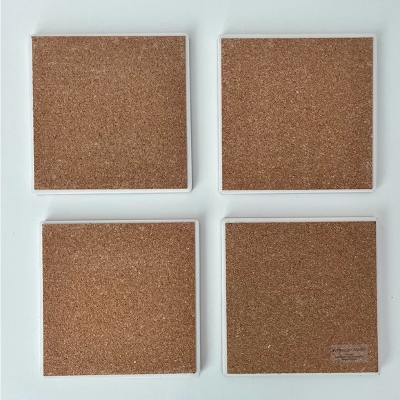 NWOT American Atelier Set of 4 Ceramic Coasters - Picture 6 of 9